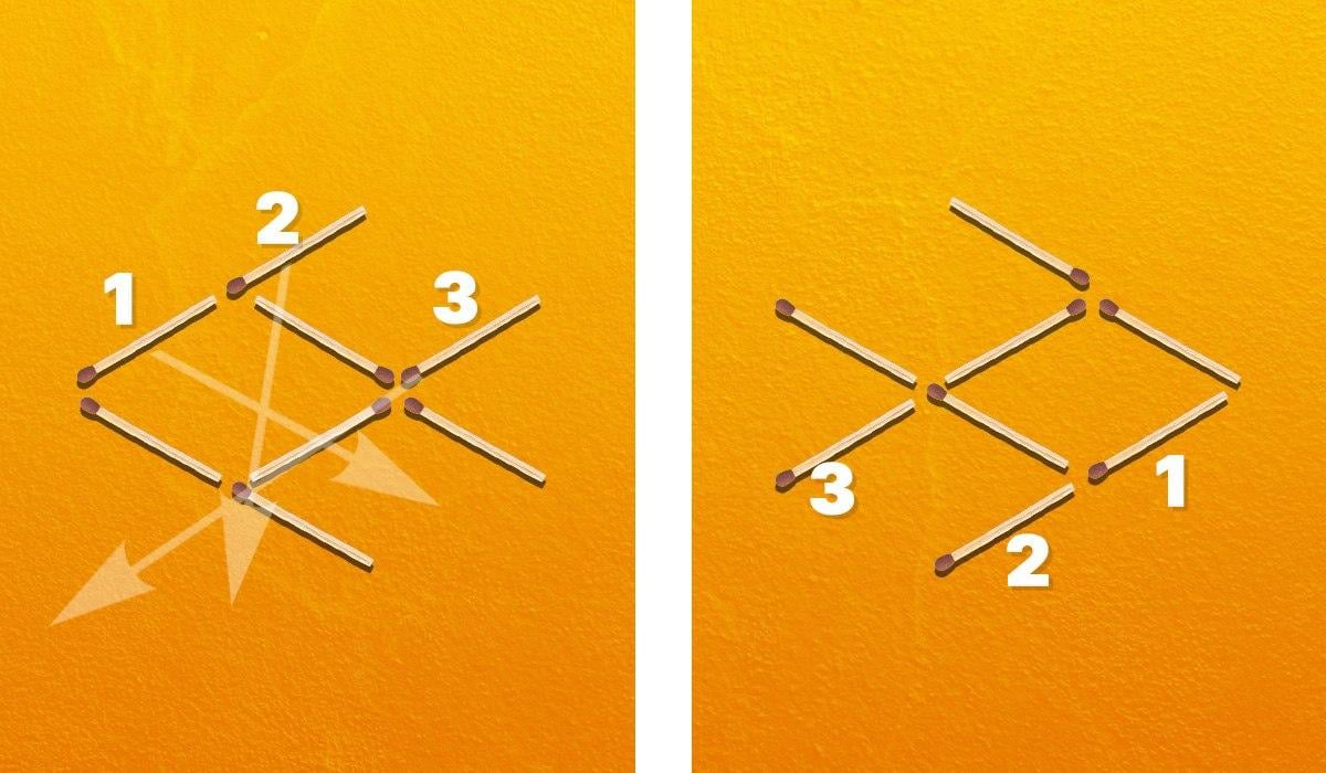 మీరు చేపలను కుడి వైపుకు / Moje కోల్లెజ్‌కి మార్చడానికి మూడు మ్యాచ్‌లను తరలించాలి